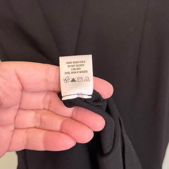 Studio Badgley Mishka Mini Shift Dress Womens M Black Evening Floral Rhinestones - Picture 9 of 9